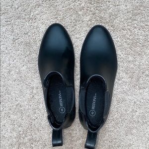 Merona black rubber boots